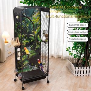 Xuanfeng büyük ölçekli şeffaf ekolojik kafes kabine tarzı manzara papağan kafes kuşlar için katı Metal tasarım villa için - Product Image 4