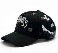 Gorras de Béisbol al por Mayor de Fábrica G5 con Visera Curva, 5 Paneles, Forro de Satén, Gamuza y Pedrería, San Judas Tadeo, Gorras Rico