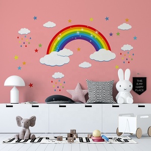 Decalcomanie da parete <span class=keywords><strong>arcobaleno</strong></span> Peel and Stick <span class=keywords><strong>adesivo</strong></span> da parete <span class=keywords><strong>arcobaleno</strong></span> colorato autoadesivo per la decorazione della camera da letto delle ragazze cameretta dei bambini - Product Image 3