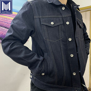 Jeans Vintage da Uomo in Denim Pesante Selvedge 100% Cotone Indaco Giacca Invernale da Motociclista Camicia con Bottoni Servizio OEM Disponibile - Product Image 2