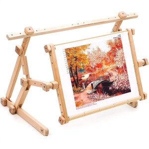 Cross Stitch Embroidery <b>Frame</b> Beech Wood Rectangular Home Craft Durable - Product Image 1