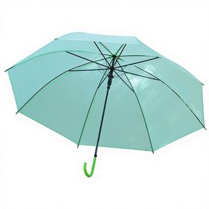 ร่มกันฝนพลาสติกใสสีสันสดใสแบบมีลายฝ้าพร้อมโครงร่ม 8 ซี่เสริมความแข็งแรง ด้ามจับยาวตรง ร่มกันแดดแบบใส - Product Image 2