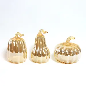 halloween crafts large decorative clear glass pumpkins with fairy lights inside ideal for Halloween fall decoration