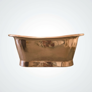 Baignoire autoportante en cuivre artisanale indienne, classique et rectangulaire, pour adultes - Indian Home Crafts - Product Image 1