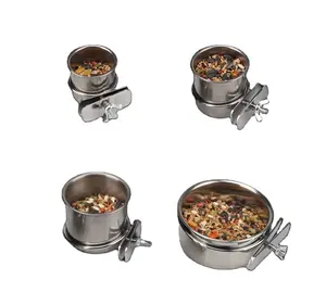 Cage d'alimentation suspendue en acier inoxydable pour chien, idéale pour la nourriture, les animaux domestiques, chiot, oiseaux et lapin - Product Image 1