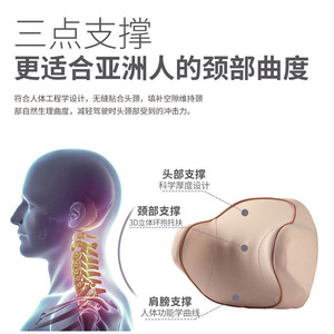 Almohada de soporte para el cuello y la espalda de espuma viscoelástica para reposacabezas de coche, producto para el cuidado de la columna cervical para asiento de coche - Product Image 3