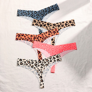 Léopard sans couture une pièce glace soie Invisible Tangas <span class=keywords><strong>sport</strong></span> Yoga sous-vêtements sans trace Fitness <span class=keywords><strong>femme</strong></span> sans couture string culotte - Product Image 2