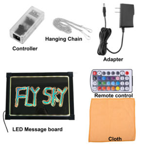 Sensorisches LED-Zeichenbrett Beleuchtete Schreib- und Nachrichtentafeln Neonlicht Löschbares Schild Kinder Buntes Blinkendes Kritzelbrett - Product Image 3