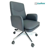 Chaise de bureau moderne en cuir Foshan Pu, petite chaise pivotante pour la maison salon patron exécutif inclinable réception visiteur invité
