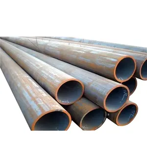 工厂价格低碳钢管din st 52黑色焊接钢管bs astm低碳erw钢管
