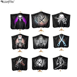 ผ้าคลุมตัดผม Wanmei Custom Stylist สำหรับร้านทำผม ผ้าคลุมตัดผมบาร์เบอร์ ผ้าโพลีเอสเตอร์เนื้อนุ่ม พิมพ์ลายโลโก้ตามสั่ง สำหรับตัดผมผู้ชาย ทำผม - Product Image 1