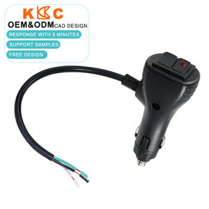 12V DC Pigtail Cable Cigarette Lighter Male <b>Plug</b> to Bare Wire with Rocker Switch Fused Replacement DIY Car Power <b>Adapter</b> - Product Image 3