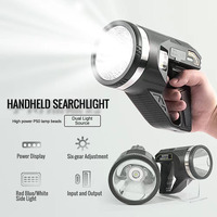 Lampes de poche LED rechargeables haute luminosité Lampes de travail portables rechargées par USB étanches à longue portée avec corps en ABS