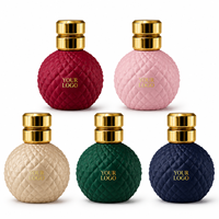 Parfum floral boisé arabe unisexe, flacon en verre rouge arrondi, longue tenue, parfum intense original, logo personnalisé, spray privé