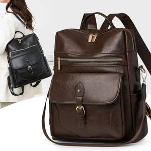 Mochila de Viaje de Cuero Personalizada, Nueva, para Mamá, Mujer, Bolso de Hombro Doble, Moderno, Versátil, de Gran Capacidad, para la Escuela - Product Image 2