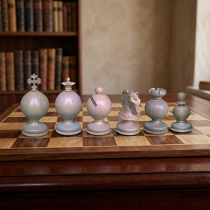 Handmade <b>Wooden</b> <b>Chess</b> Pieces <b>Set</b> Unisex For Playing - Product Image 2