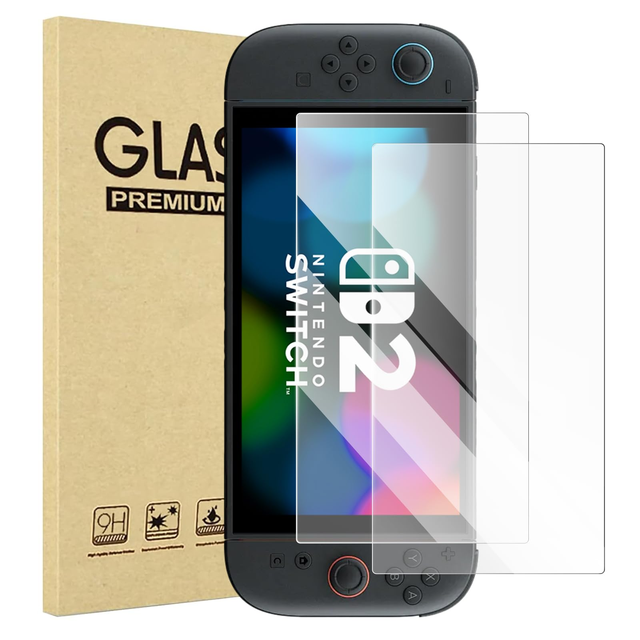 9H 2.5D Tempered Glass Screen Protector for Nintendo Switch 2 7.9Inch Anti-Fingerprint Anti-Oil HD Clear Transparent