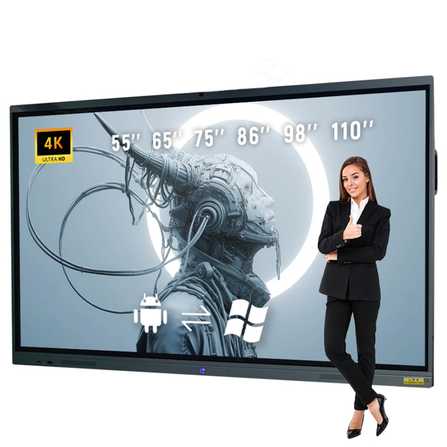 OEM Wholesale 55 65 75 86 98 110 Inch Infrared White Board Smart Panel Digital 4k Lcd Interactive Whiteboard for School Teaching
