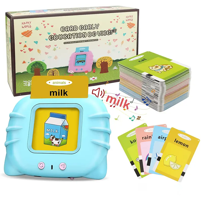 Carte cognitive per l'apprendimento precoce dei bambini alfabeto abc inglese arabo francese spagnolo flash card talking flash card giocattoli per l'apprendimento