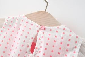 Ropa Casual para Bebés, Vestidos Blancos para Niñas Pequeñas, Vestido Corto de Gasa con Volantes y Puntos, Venta al Por Mayor - Product Image 6