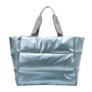 Bolsa de Mano Impermeable con Estampado Floral para Mujer, Bolsa de Viaje y Gimnasio con Lazo y Volantes, Equipaje de Mano - Product Image 3