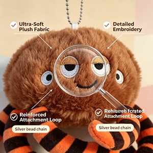 Peluche Kawaii di Halloween: Collezione di Animali di Peluche Rotondi Spettrali, Simpatici e Spaventosi (Pipistrello, Fantasma, Ragno, Zombie) – Regalo per Bambini - Product Image 3