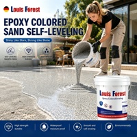 Peinture époxy à base de sable coloré, faible teneur en COV, finition imperméable, pour ateliers, entrepôts, projets commerciaux, vente en gros, approvisionnement en vrac