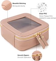 Tas Make up kotak sederhana tahan air, mode ringan tahan lama dengan ritsleting