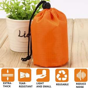 Goldhik 2-<span class=keywords><strong>Pack</strong></span> Léger Portable Mylar Momie Sac de Couchage Étanche Thermique Bivy pour Camping en Plein Air Randonnée et Aventure - Product Image 3