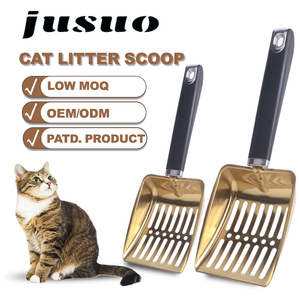 Jusuo Nouvelle pelle à <span class=keywords><strong>litière</strong></span> pour <span class=keywords><strong>chat</strong></span> en métal, avec long manche, en acier inoxydable, pour tamiser les excréments de <span class=keywords><strong>chat</strong></span>, pour <span class=keywords><strong>litière</strong></span> de <span class=keywords><strong>chat</strong></span> - Product Image 1