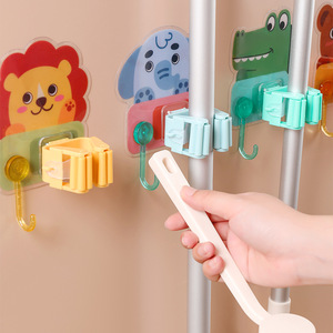 Cartoon Mop <b>Hook</b> Wall Mounted No Drilling Bathroom Storage For Umbrella Bag Holder - Product Image 2