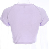 Crop top slim fit personnalisé pour femmes, t-shirts respirants en coton et rayonne avec logo imprimé