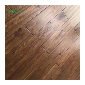 <span class=keywords><strong>Parquet</strong></span> en bois massif de teck chinois contemporain couleur noyer, grain antique, surface ABC, pour espaces de vie intérieurs - Product Image 1