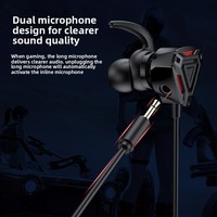 Casque de jeu E-sport personnalisé avec microphone, écouteurs intra-auriculaires Plug-and-Play 3,5 mm, transducteur dynamique, câble de 1,2 m pour mobile et PUBG