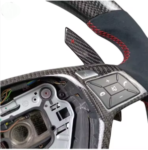 <span class=keywords><strong>Volante</strong></span> <span class=keywords><strong>Deportivo</strong></span> de Fibra de Carbono Personalizado <span class=keywords><strong>para</strong></span> Mercedes-Benz, Apto <span class=keywords><strong>para</strong></span> Mercedes-Benz AMG Clase C W204 C63 W212 W218 W207 - Product Image 3