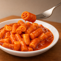 Made In Korea Premium 500cc Instant Tteokbokki Halal Certified Original Flavor Korean Flower Rice Cake Quick Meal