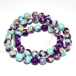 Cuentas Sueltas de <span class=keywords><strong>Jaspe</strong></span> Imperial Natural de Alta Calidad de 6/8/10 mm, Seguro Comercial - Product Image 1