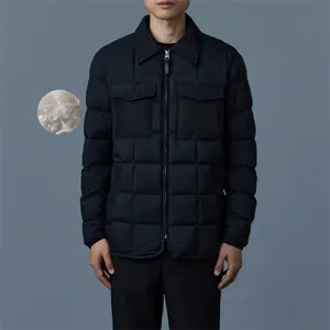 OEM Customized Design Jacket Winter Puffer Down Coat Men's Luxury Black Warm Down Jacket