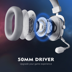 Casque de jeu filaire circum-auriculaire <span class=keywords><strong>H6</strong></span> avec LED RGB, affichage numérique, transducteur dynamique, son surround 7.1, connexion <span class=keywords><strong>USB</strong></span> et réduction de bruit ENC - Product Image 5