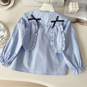 Tongxingyuan Girls' School Style Sweater Pleated Skirt Set Blue Cartoon Rabbit Design Children's Outfit Spring Autumn Wear - Product Image 4