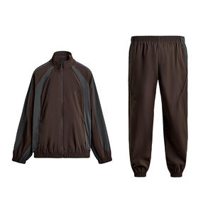 KIingSen Wholesale Men's Nylon Waterproof Embroidered Colorblocked zip <b>Jacket</b> Jogger Set <b>Reflective</b> <b>Running</b> Tracksuits - Product Image 5