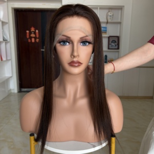 Listo para enviar: Topper de cabello humano 100% natural de 12"X1.5 con encaje suizo HD frontal, aspecto natural, extensión de encaje francés. - Product Image 3