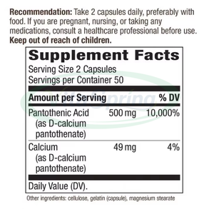 VitaSpring Oem кальция витамин <span class=keywords><strong>B5</strong></span> капсулы поддерживает энергетическую добавку витамин B комплекс <span class=keywords><strong>B5</strong></span> пантотеновая кислота капсулы - Product Image 2