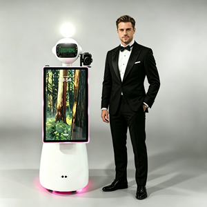 Robot <span class=keywords><strong>photo</strong></span> IA de haute qualité avec grand écran et lumières LED éblouissantes - Cabine <span class=keywords><strong>photo</strong></span> idéale <span class=keywords><strong>pour</strong></span> les fêtes, impression instantanée, 360° °   Rotatif - Product Image 1