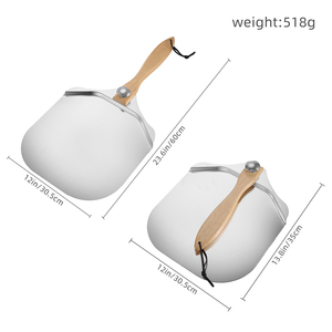 Manjia Pelle à <span class=keywords><strong>pizza</strong></span> en aluminium et métal BFJM489 <span class=keywords><strong>Spatule</strong></span> à <span class=keywords><strong>pizza</strong></span> tournante pour four avec manche en bois pliable - Product Image 3