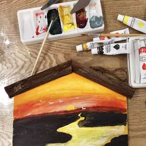 Peinture acrylique 12 couleurs, 2 pinceaux, <span class=keywords><strong>Palette</strong></span> en plastique et <span class=keywords><strong>Palette</strong></span> de couteaux, Kits de <span class=keywords><strong>chevalet</strong></span> de peinture avec support en toile de bois, offre spéciale - Product Image 6