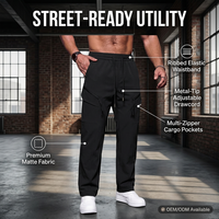Pantalon Cargo Tactique pour Hommes, 6 Poches, Pantalon de Travail en Coton Mélangé, Jambe Droite, Durable, Construction