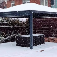Pérgola Bioclimática Exterior de Aleación de Aluminio Xuanyu L-2 con Techo de Láminas Ajustables por Control Remoto, Resistente al Agua IP67 y al Viento (180-220 km/h)