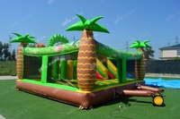 Château gonflable dinosaure 6x5m pour parc d'attractions, en PVC, capacité maximale 2 personnes, pour événements extérieurs et fêtes d'enfants
