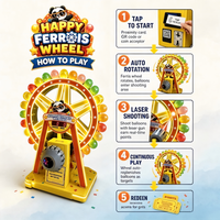 Machine de jeu d'arcade Happy Ferris Wheel à tir laser et gonflage automatique de ballons, à monnayeur, pour intérieur